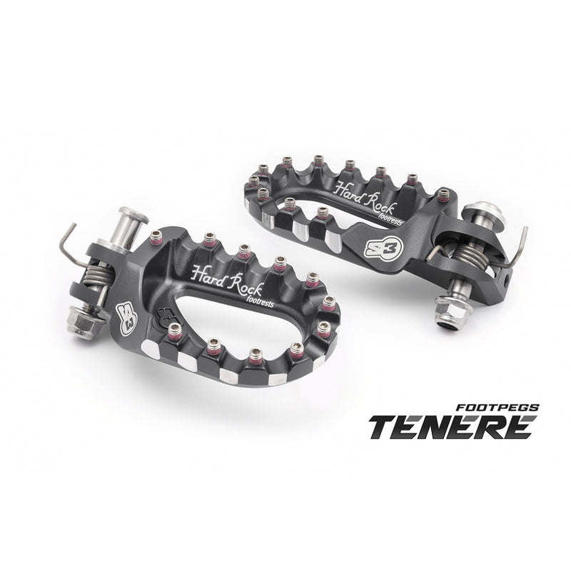 S3 Hard Rock Footrests grijs voor Yamaha Tenere 700