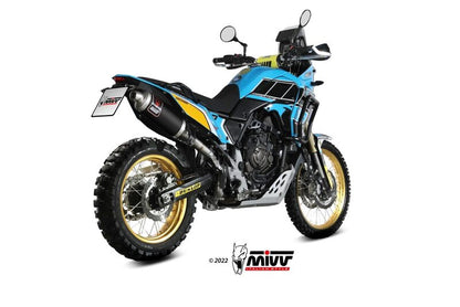 MIVV Dakar Slip-On Uitlaat RVS zwart Op Yamaha Tenere 700