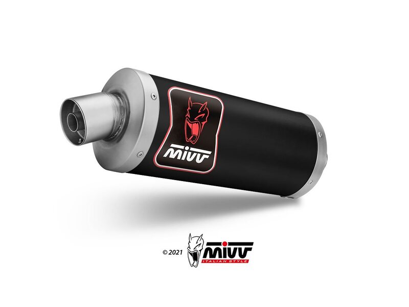 MIVV Dakar Slip-On Uitlaat RVS zwart voor Yamaha Tenere 700