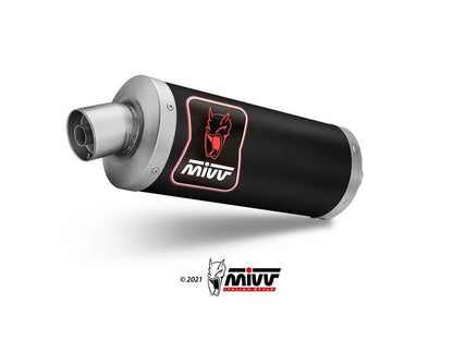 MIVV Dakar Slip-On Uitlaat RVS zwart voor Yamaha Tenere 700