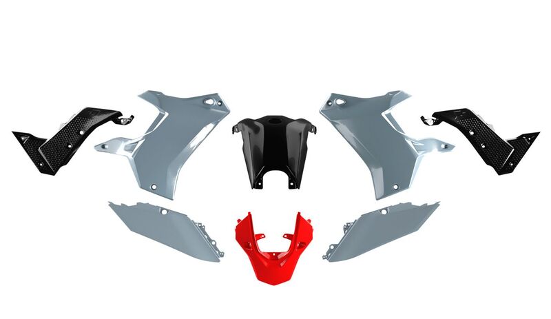 R-Tech Revolution Plastic Kit grijs,zwart,rood voor Yamaha Tenere 700 2019-2024
